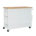 thumbnail image 4 of Linon Sherman Wood Kitchen Island in White, 4 of 20