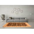 thumbnail image 3 of Ahgly Company Indoor Round Oriental Orange Traditional Area Rugs, 3' Round, 3 of 4