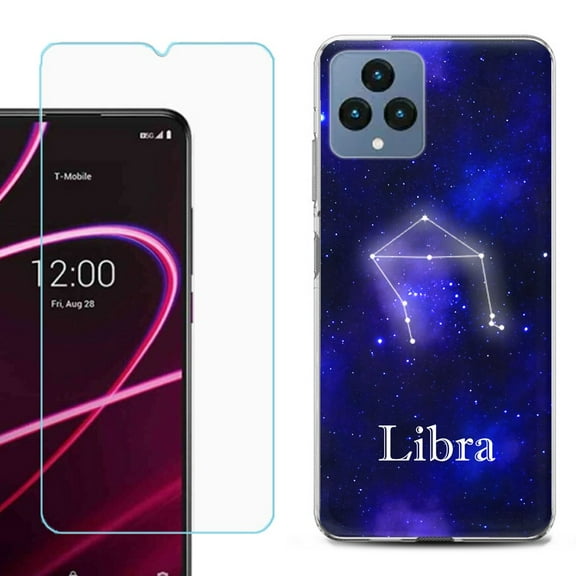 OneToughShield ® for T-Mobile Revvl 6x 5G Shockproof Phone Case, with Tempered Glass Screen Protector - Libra