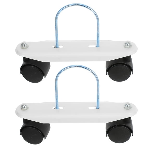 OUNONA 1 Pair of Replacement  Patio Heater Mobile Pulley Brackets Mobile Heater Support Bracket Oil Heater Caster With Sturdy Frame Bracket
