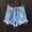 Light Blue plus size denim shorts for women a1, variant on Women Plus Size High Waisted Ripped Distressed Jeans Shorts Frayed Hem Casual Party Trousers Cropped Denim Stretch Summer Streetwear, Light Blue XL