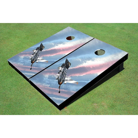 Fighter Jet Themed Cornhole Boards