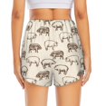 thumbnail image 3 of Picia Vintage Farm Pigs Pattern Women's 2 in 1 Athletic Running Shorts High Waisted Workout Casual Gym Sweat Shorts with Comfy Liner Zipper Pockets-Medium, 3 of 9