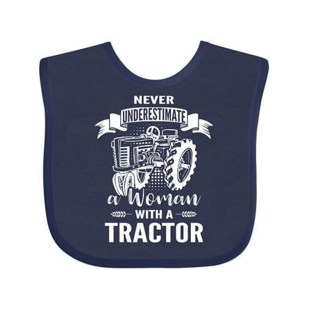 

Inktastic Tractor Woman Gift Baby Girl Bib