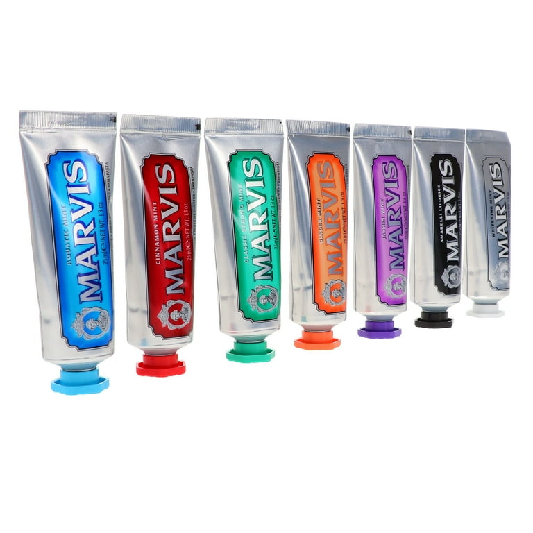 Marvis Toothpaste Collection Gift Set, 7 Flavors, Travel Size for