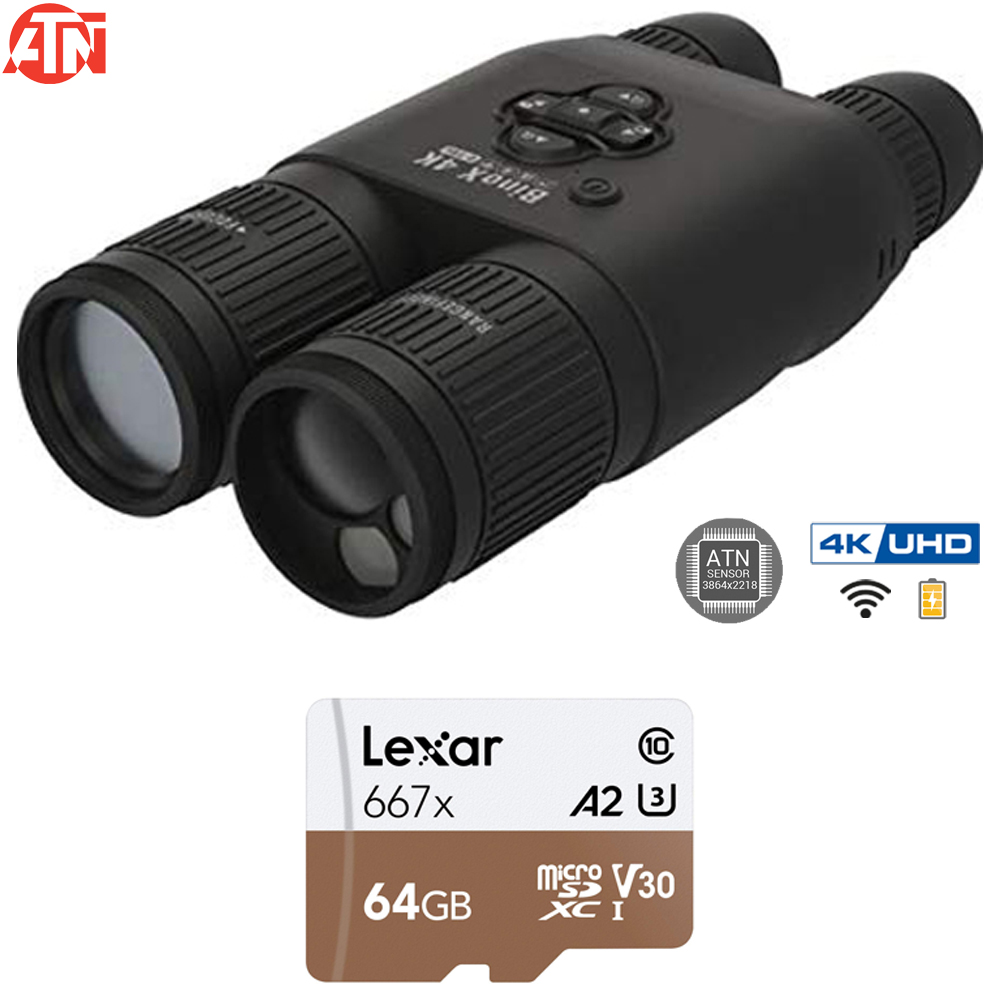 ATN DGBNBN4KLRF Binox 4K 416X Smart Ultra HD Day/Night Binoculars with