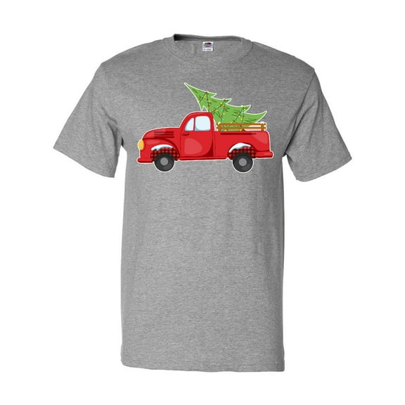 Inktastic Christmas Vintage Truck with Christmas Tree T-Shirt