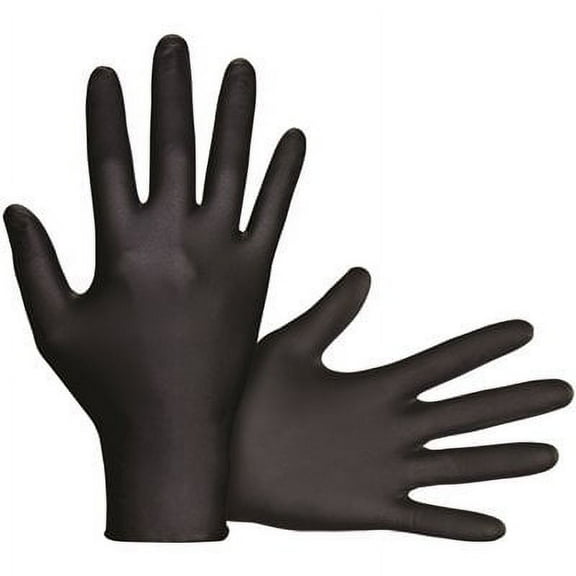 SAS Safety (2 Pack) 66516 Raven Powder-Free Nitrile Gloves, Black, Small (2 inner of 100pcs)