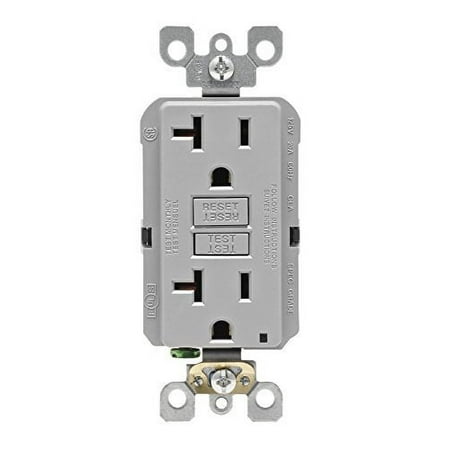 Leviton Self Test Slim GFCI Outlet with Wallplate 20 Amp Tamper Resistant