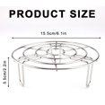 thumbnail image 2 of Queilt Stainless Steel Steam Rack, Round Steamer Rack Cooking Grid Cooling Rack Steamer Holder Accessories for Fryer, Steamer, Microwave Oven, 2 of 5