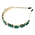 thumbnail image 7 of Unique Bargains 1 Pcs Women Knotted Headbands Fashion Vintage Thin Rhinestone Metal Headbands Hair Accessories Green, 7 of 7