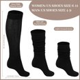 thumbnail image 2 of Women Slouch Socks 3 Pairs Extra Long Cotton Knit Knee High Thick Scrunch Socks Size 5-11, 2 of 6