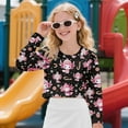 thumbnail image 2 of DISNIMO Christmas Axolotl Snowflake Printed Girls Crop Tops Long Sleeve Pullover Sweatshirt Fashion Cropped Tops Casual Loose Pullover Sweatshirt Fall Winter Outfits, 2 of 7