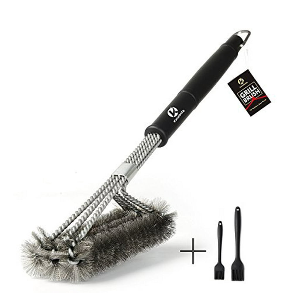 Kacebela BBQ Grill Brush, 18" Grill Brush, 2 Basting Brushes, Best