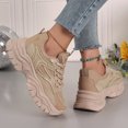 thumbnail image 5 of HEWUQI Platform Walking Shoes Women Cushion Comfortable Tennis Slip on Cushioning Mesh Non Slip All Day Walking Outdoor Gym Wear Sneakers Khaki Size 6, 5 of 7