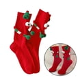 thumbnail image 2 of Aellinatey Novelty Cartoon Big Eyes Christmas Socks for Adults Kids Holiday Wear Stockings, 2 of 20