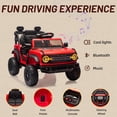thumbnail image 6 of Ford Bronco Raptor 12V Powered Ride On Truck Toys, Kids Electric Car with Remote with Remote Control, Bluetooth, LED Light, Spring Suspension, 3 Speeds, 4 Wheelers, Red, 6 of 8