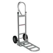 Vestil Manufacturing ALUM-P-HR Aluminum P-Handle Hand Truck with Hard Rubber Wheels