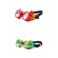 thumbnail image 1 of Gafas Steampunk 2x Rainbow Concierto Caleidoscopio Rojo Oro jinwen, 1 of 8