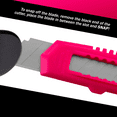 thumbnail image 5 of 20x Bulk Utility Knife Box Cutters Snap Off Blade Neon Pink, 5 of 9
