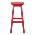 thumbnail image 3 of Costaelm Paradise 29" HDPE Round Outdoor Patio Bar Stool, Red, 3 of 8