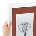 thumbnail image 6 of ArtToFrames 12x24" Matted Picture Frame with 8x20" Single Mat Photo Opening Framed in 1.25" Satin White Frame and 2" Cognac Mat (FWM-3966-12x24), 6 of 8