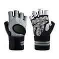 thumbnail image 2 of Unisex Fingerless Weight Lifting Gloves Breathable Gym Training For Fitness, 2 of 4