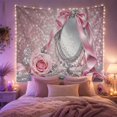 thumbnail image 2 of Pink Boxes and Flowers Tapestry Wall Hanging, 2 of 7