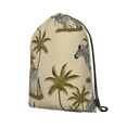 thumbnail image 2 of XMXT Waterproof Gym Bag, African Zebra Print Drawstring Backpack for Men, m Brown, 2 of 8