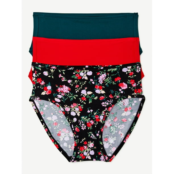 Joyspun Women's Infinite Comfort Stretch Hipster Panties, 3Pack, Sizes