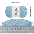 thumbnail image 2 of NICEEC 4 Skeins Soft Baby Yarn 100% Cotton Yarn for Crochet Knitting 4 Ply Yarn Blanket Yarn for DIY Craft Fingering Weight Yarn Total Length 4×175yds/4×50g-Aqua, 2 of 6