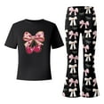 thumbnail image 4 of Tiijoy Girls Valentine's Day Outfits Short Sleeve Graphic Tee Flare Pants Set, Sizes 9-10, 4 of 4