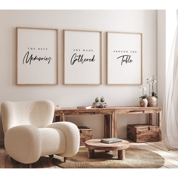 Kitchen Dining Room Wall Art Home Decor Set 3 Unframed Paper Print 8x12