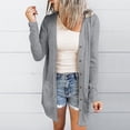 thumbnail image 2 of BODOAO Women's Open Front Lightweight Cardigan Long Sleeve Button Down Loose Outwear with Pockets Ladies Casual Solid Color Pocket Long Sleeve Cardigan Coat Gy2 Xxl, 2 of 8