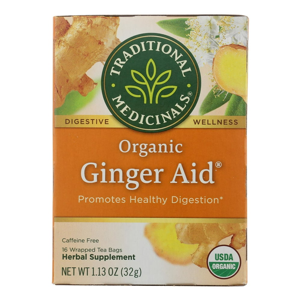 Traditional Medicinals Organic Ginger Aid Herbal Tea Caffeine Free