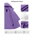 thumbnail image 6 of Wantdo Big Girl's Jacket Warm Winter Coat Heavyweight Winter Jacket Mid-length Coat Purple 18/20, 6 of 8