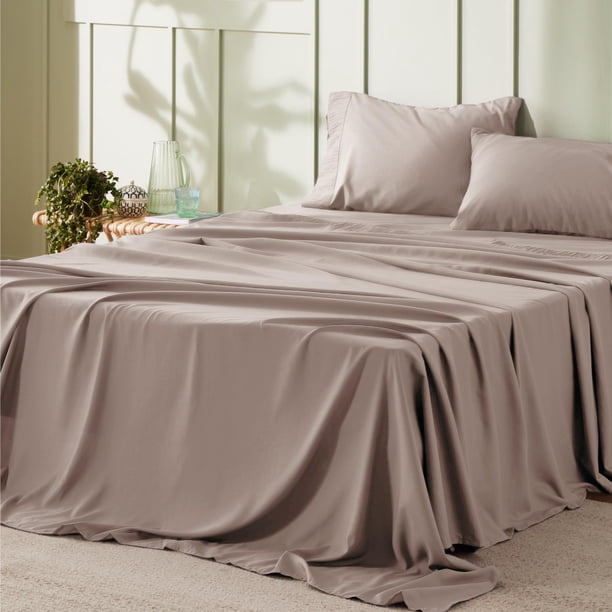 Juego de sábanas Bedsure Queen Size, 4 piezas, poliéster, color caqui