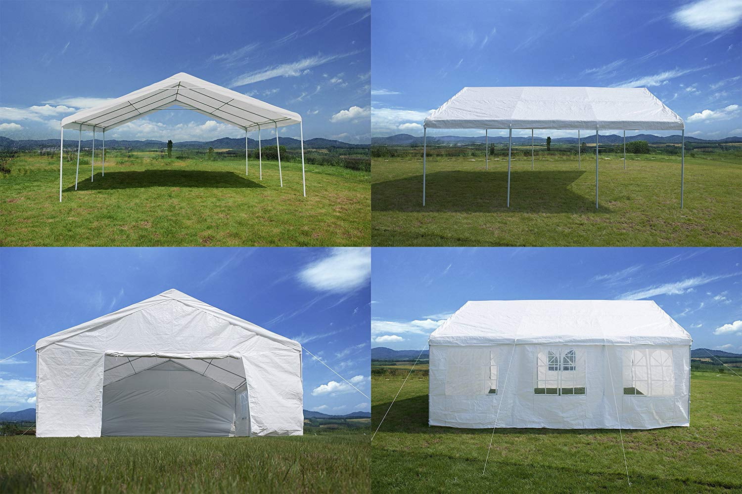 20 x 20 Ft Heavy Duty Commercial Party Canopy Carport Shelter Wedding Camping Tent Gazebo Pavilion Outdoor