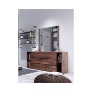 Limari Home Jagger Modern Veneer and Solid Wood Bedroom Dresser in Walnut