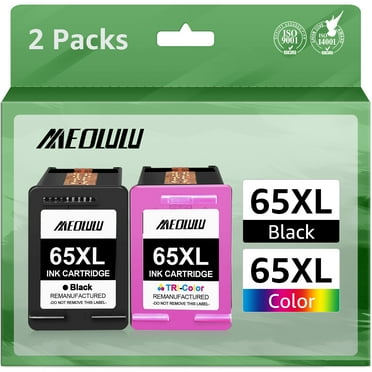 65XL Ink Cartridge for HP 65 Ink Cartridge for HP Printer Ink 65 XL 65XL Ink for HP DeskJet 3755 3772 3752 2652 2655 3720 3722 3758 2624 Envy 5055 5000 5058 5052 AMP 100 120 (Black, Tri-Color)