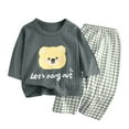 thumbnail image 2 of Ynynloco Toddler Boys Girls Two Piece Pajama Set, Soft Cotton Lightweight Sleepwear Long Sleeve and Pants Loungewear Set, 2 of 3