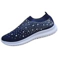 thumbnail image 1 of Chaussure de Marche Décontractée en Maille Pailletée avec Strass pour Femmes, Respirante, Antidérapante et Confortable, 1 of 4