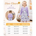 thumbnail image 6 of Aideaone Toddler Girl Sleeveless Dresses with Long Sleeve Ruffle Cardigan 2 Piece Fall Outfit Set for Little Girls 2T-8T, 6 of 7