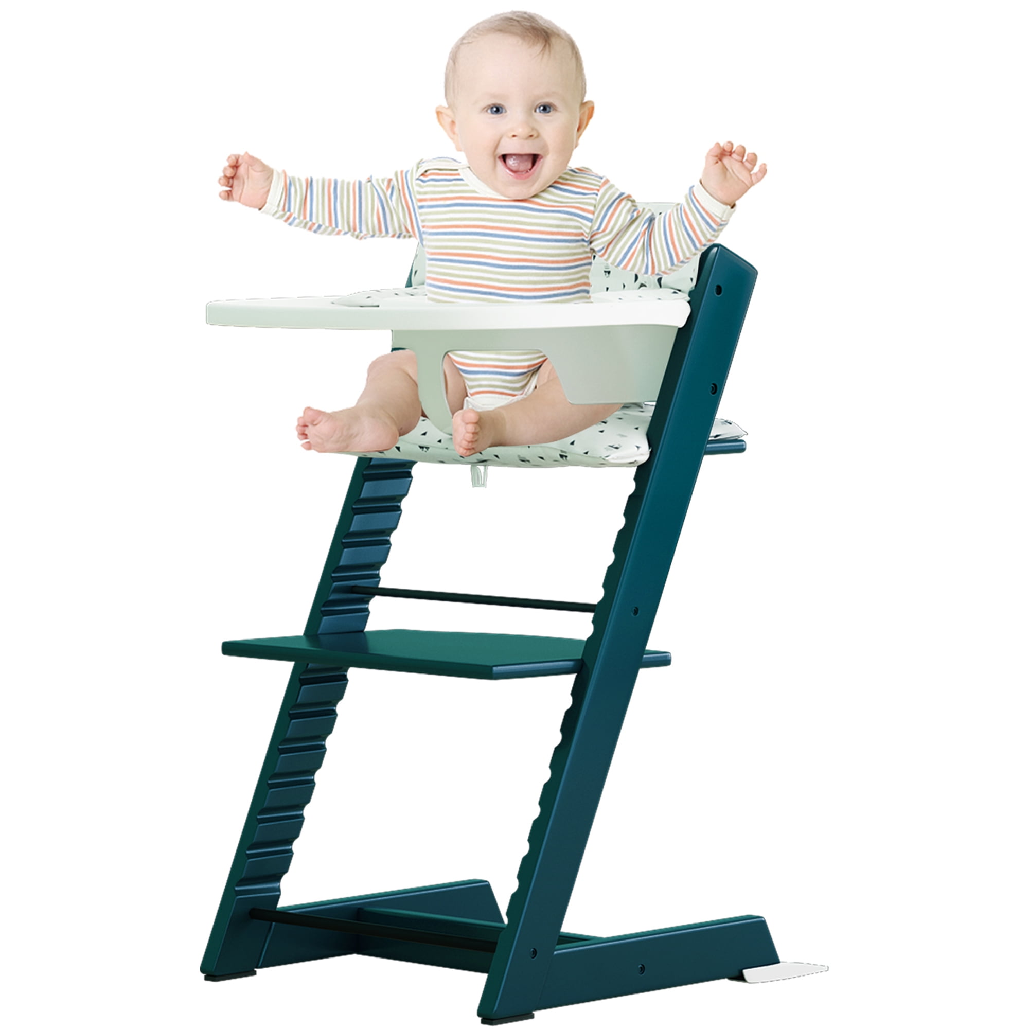 iRerts Wood High Chair for Babies Toddlers, Adjustable Baby Highchair
