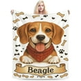 thumbnail image 5 of Beagle Blanket Beagle Gifts for Women Women Cute Dog Blanket for Dog Lovers Soft Flannel Cozy Fleece Fuzzy Plush Warm Bedding Stuff for Users Adults 60 x 80 Inch, 5 of 8