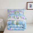thumbnail image 5 of Homewish Blue Purple Gradient Full Size Comforter Sets,Classic Contemporary Bedding Comforter Set,Colorful Stars Reversible,3 Pieces,1 Comforter and 2 Pillowcases, 5 of 7