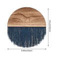 thumbnail image 3 of Vjnyvs Macrame Wall Hanging Boho Semi-circular Wooden Tapestry, Bohemian Chic Home Bedroom Living Room Decor Modern Wall Art Decorations, 3 of 7