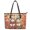 Cat Maple Leaf, variant on POLERO Owl Large Capacity Curved Leather Bag, PU Leather Handbag Zippered Saddle Handbag for Shopping Work