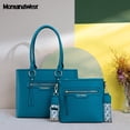 thumbnail image 6 of Montana West 2Pcs Handbags Set for Women Large Tote Bags Purse with Cute Crossbody bags, Turquoise, 6 of 8
