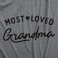thumbnail image 2 of Womens Most Loved Grandma T Shirt Cute Grandmother Gift Text Tee for Ladies Womens Graphic Tees, 2 of 9